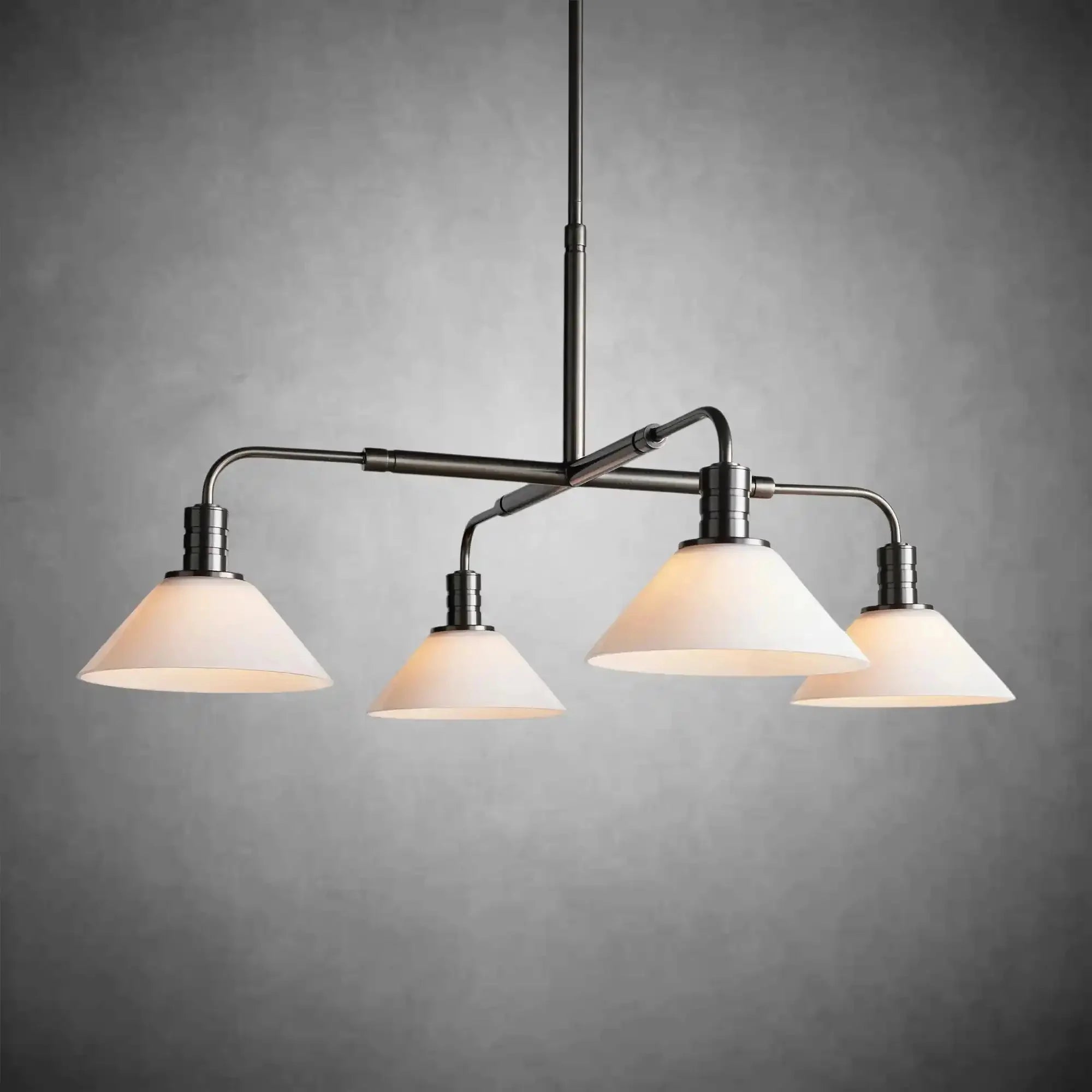 Theron Glass Round Chandelier 30'' 52'' - cyranlamps
