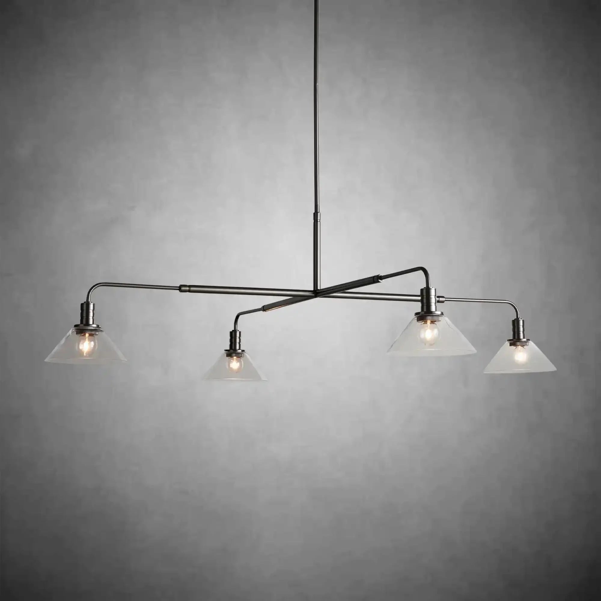 Theron Glass Round Chandelier 30'' 52'' - cyranlamps