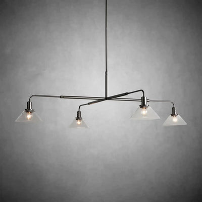 Theron Glass Round Chandelier 30'' 52'' - cyranlamps