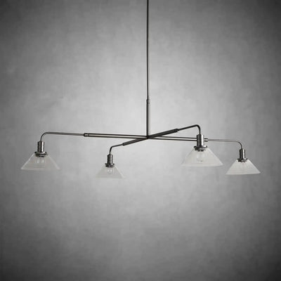 Theron Glass Round Chandelier 30'' 52'' - cyranlamps