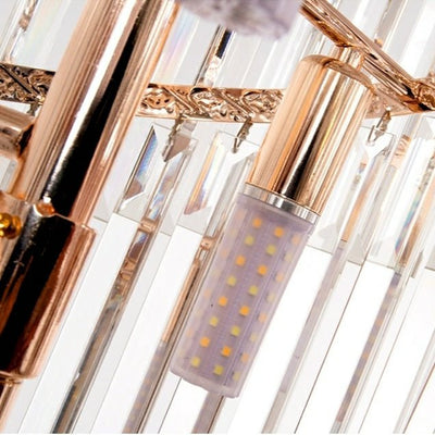 Tiered Foyer Staircase Spiral Crystal Chandelier Hotel Hall/ Entrance High Ceiling Pendant Lighting Fixture - cyranlamps
