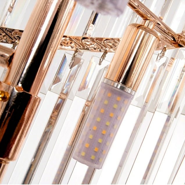 Tiered Foyer Staircase Spiral Crystal Chandelier Hotel Hall/ Entrance High Ceiling Pendant Lighting Fixture - cyranlamps