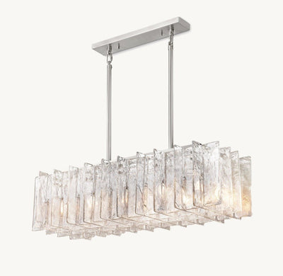 Trama Rectangular Chandelier 49" - Cyran Lamps
