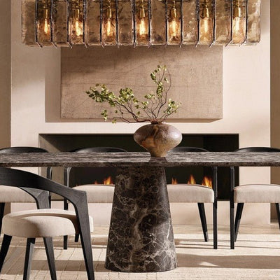 Trama Rectangular Chandelier 67" - Cyran Lamps