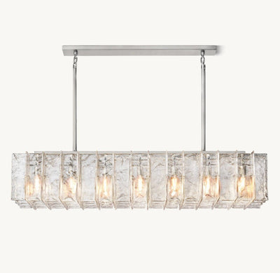 Trama Rectangular Chandelier 67" - Cyran Lamps