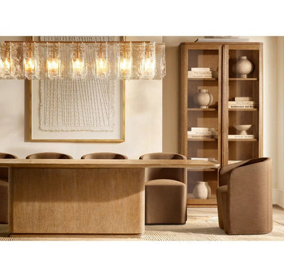 Trama Rectangular Chandelier 67" - Cyran Lamps