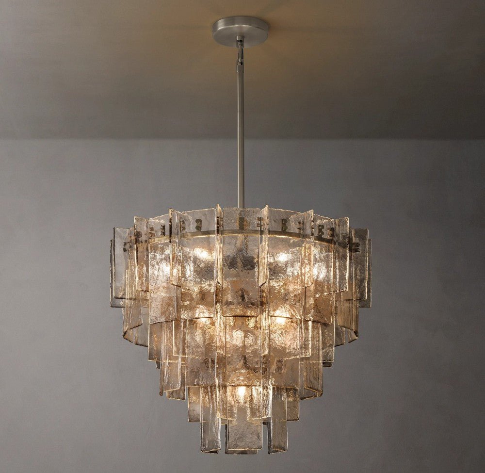 Trama Tiered Round Chandelier 36" - Cyran Lamps