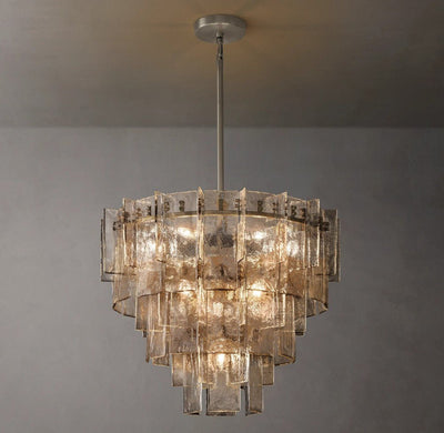 Trama Tiered Round Chandelier 36" - Cyran Lamps