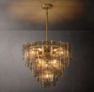 Trama Tiered Round Chandelier 36" - Cyran Lamps