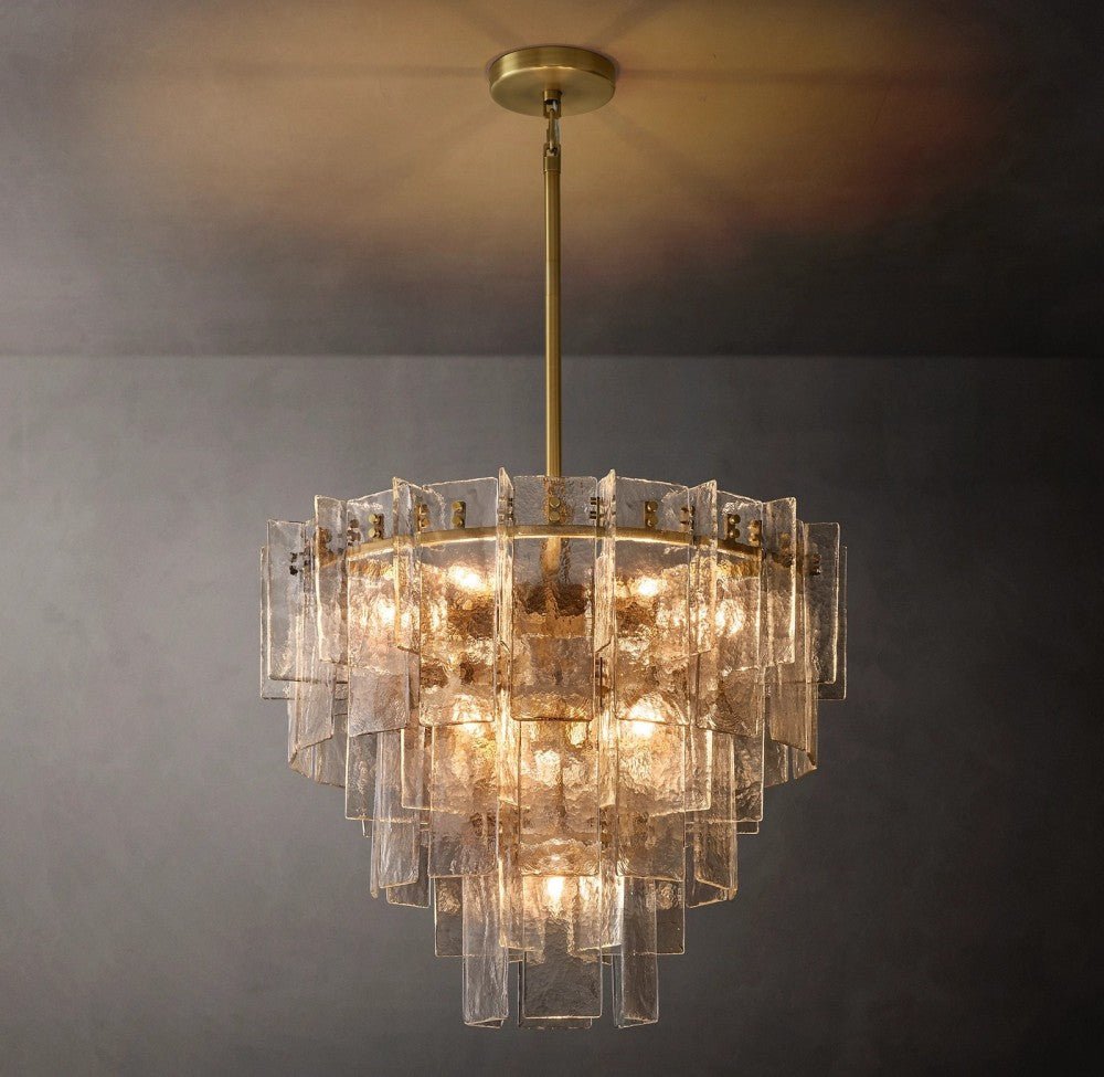 Trama Tiered Round Chandelier 36" - Cyran Lamps