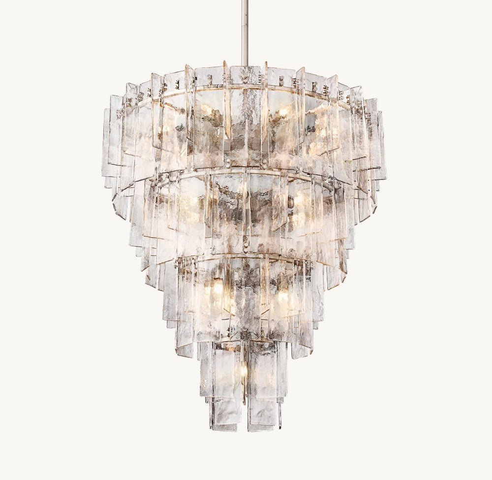 Trama Tiered Round Chandelier 47" - Cyran Lamps