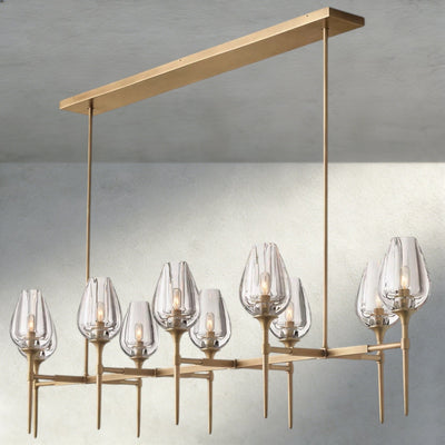 Tulip Linear Chandelier 52", 65" - cyranlighting