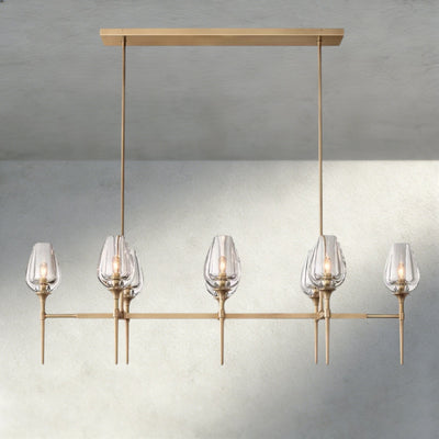 Tulip Linear Chandelier 52", 65" - cyranlighting