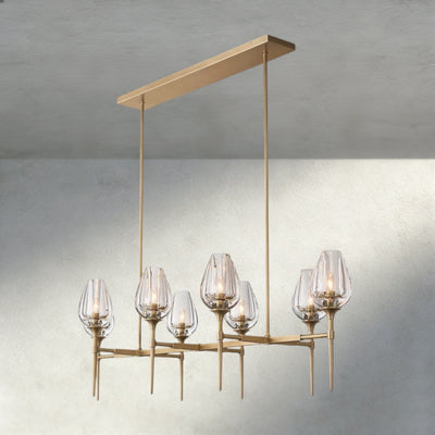 Tulip Linear Chandelier 52", 65" - cyranlighting