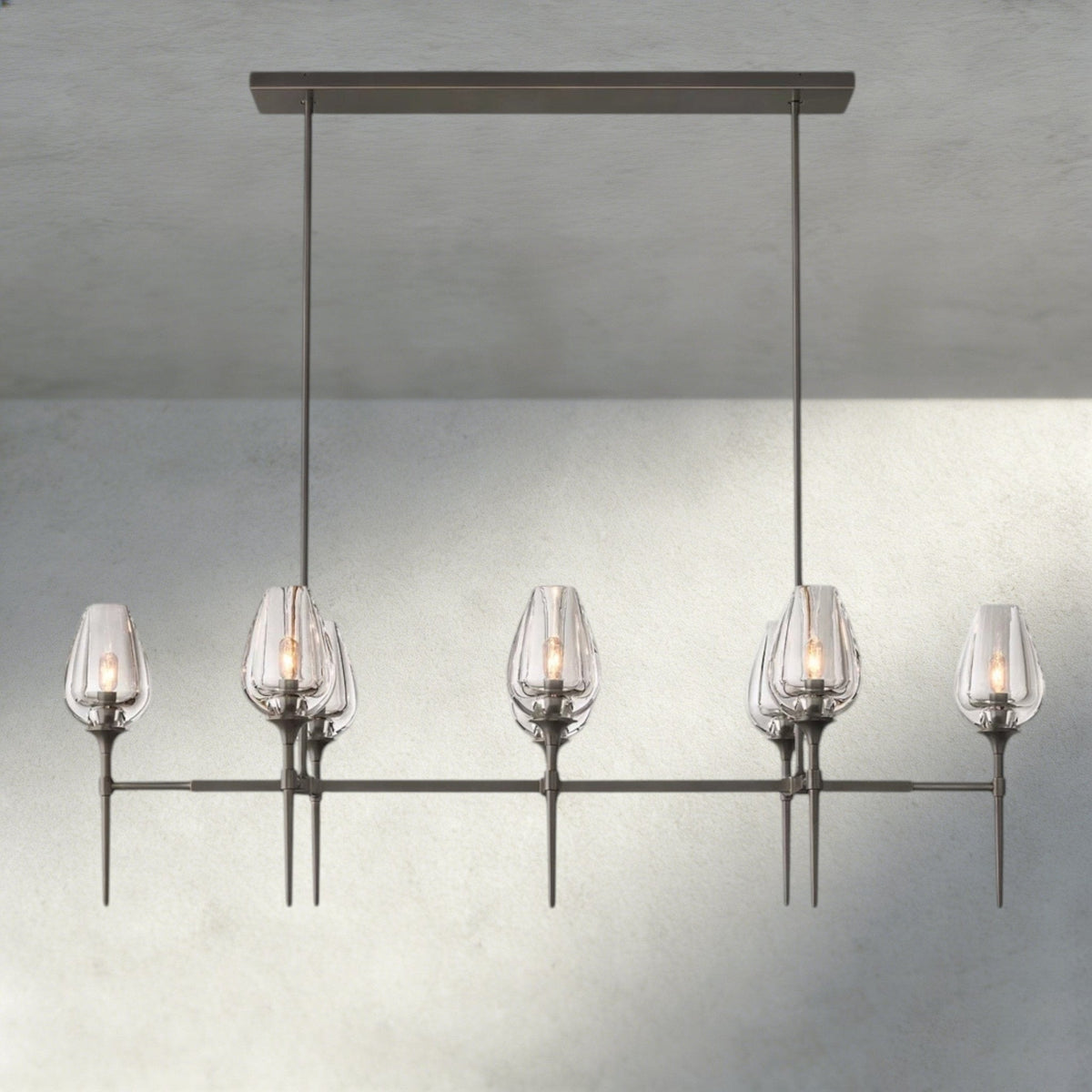 Tulip Linear Chandelier 52", 65" - cyranlighting