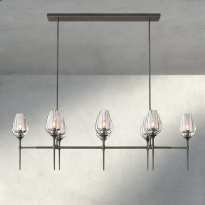 Tulip Linear Chandelier 52", 65" - cyranlighting