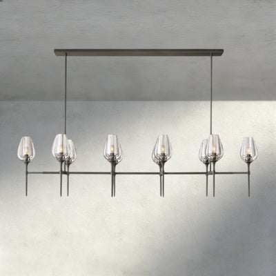 Tulip Linear Chandelier 52", 65" - cyranlighting
