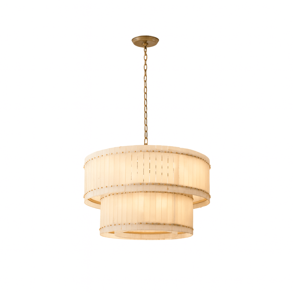 Valmont Marble Chandelier 39" - cyranlighting