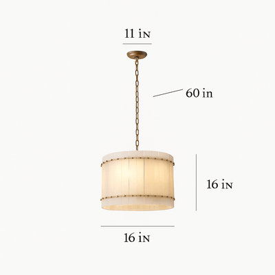 Valmont Marble Round Chandelier 16" - cyranlighting
