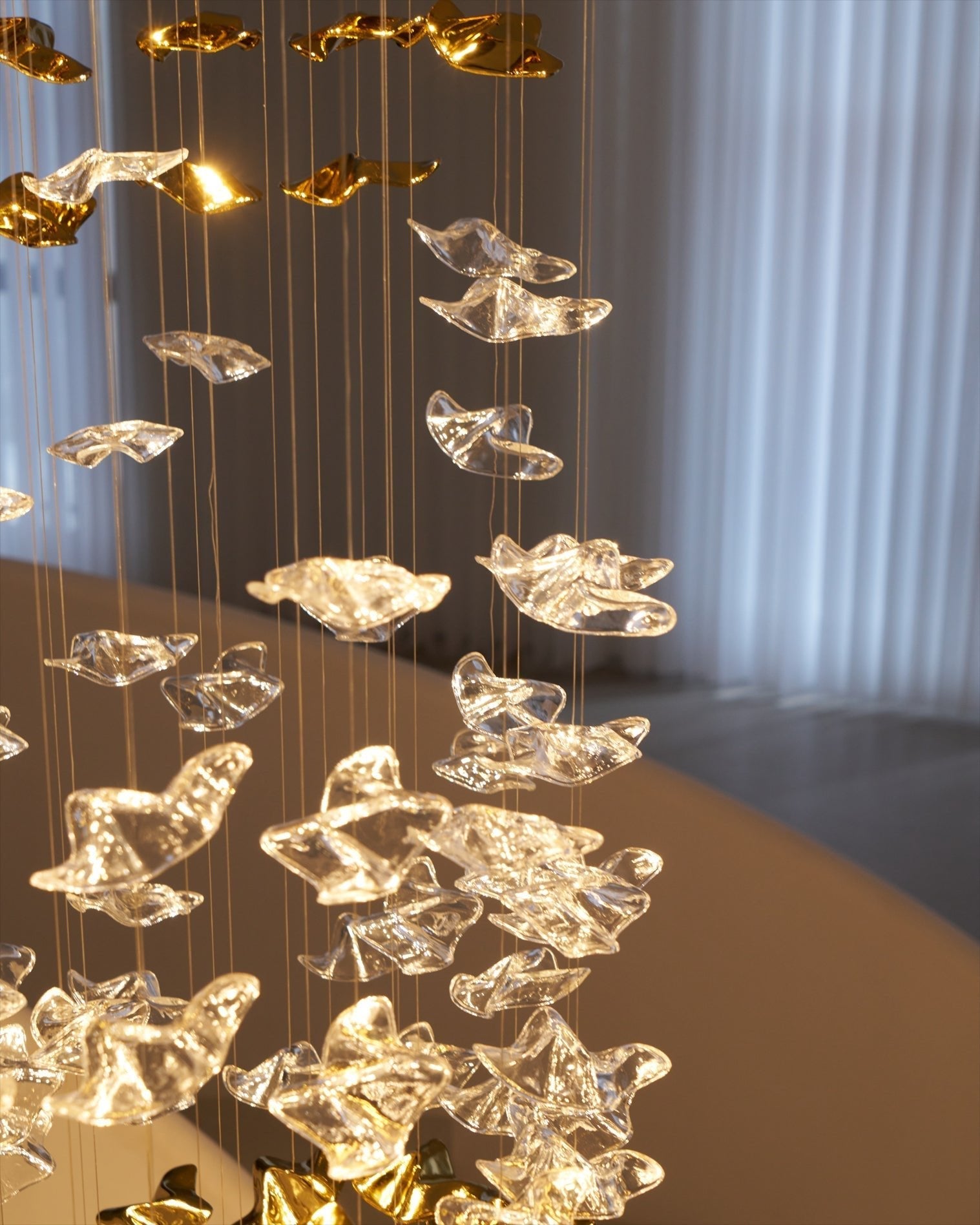 Veloria Fluid Chandelier - cyranlamps