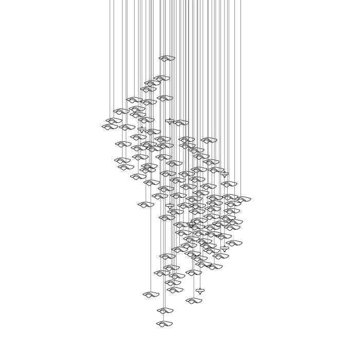Veloria Fluid Chandelier - cyranlamps