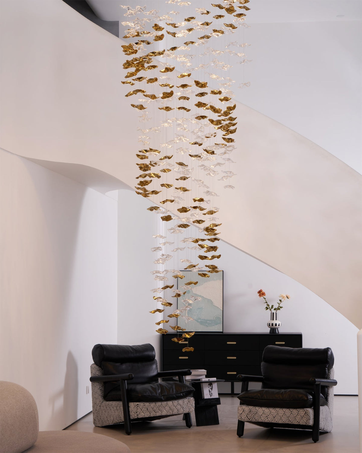 Veloria Fluid Chandelier - cyranlamps