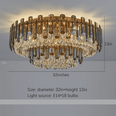 Venice 2 - Tier Crystal Chandelier - cyranlamps