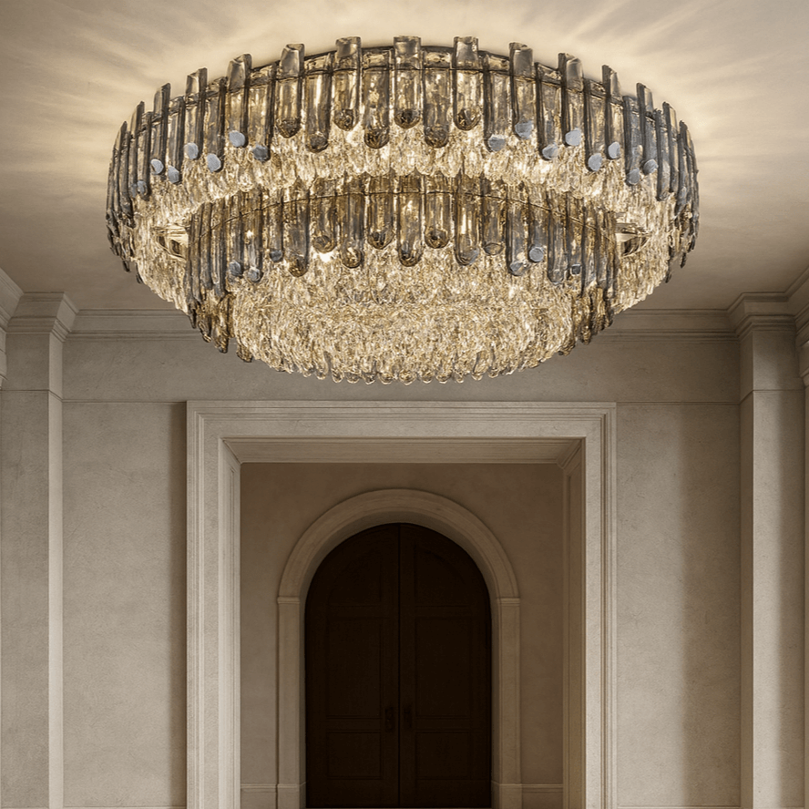 Venice 2 - Tier Crystal Chandelier - cyranlamps
