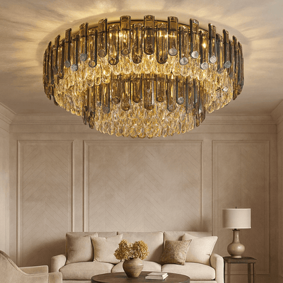 Venice 2 - Tier Crystal Chandelier - cyranlamps