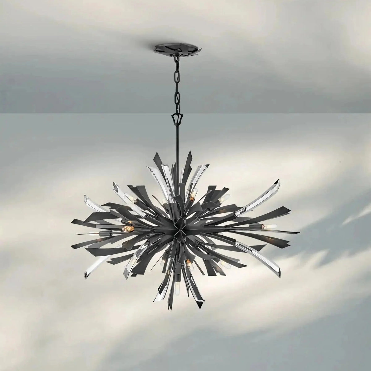 Vida Large Single Tier Chandelier - cyranlamps