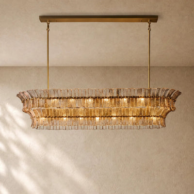 Romanion Glass Linear Chandelier