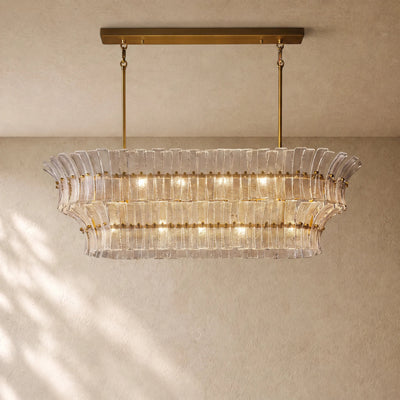 Romanion Glass Linear Chandelier