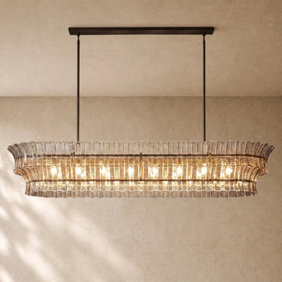 Romanion Glass Linear Chandelier