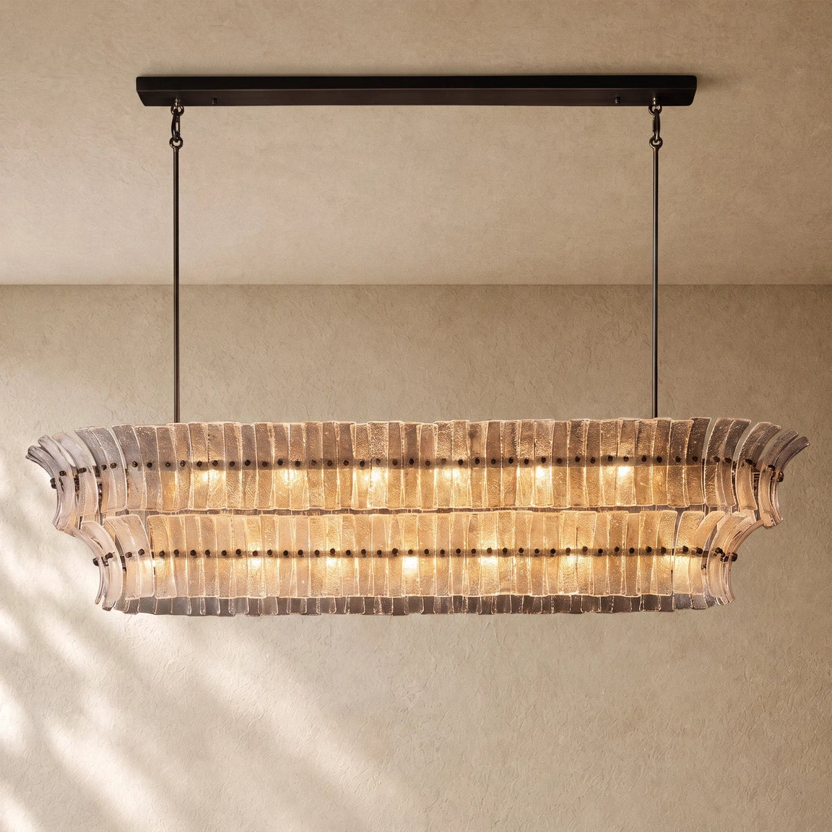 Romanion Glass Linear Chandelier