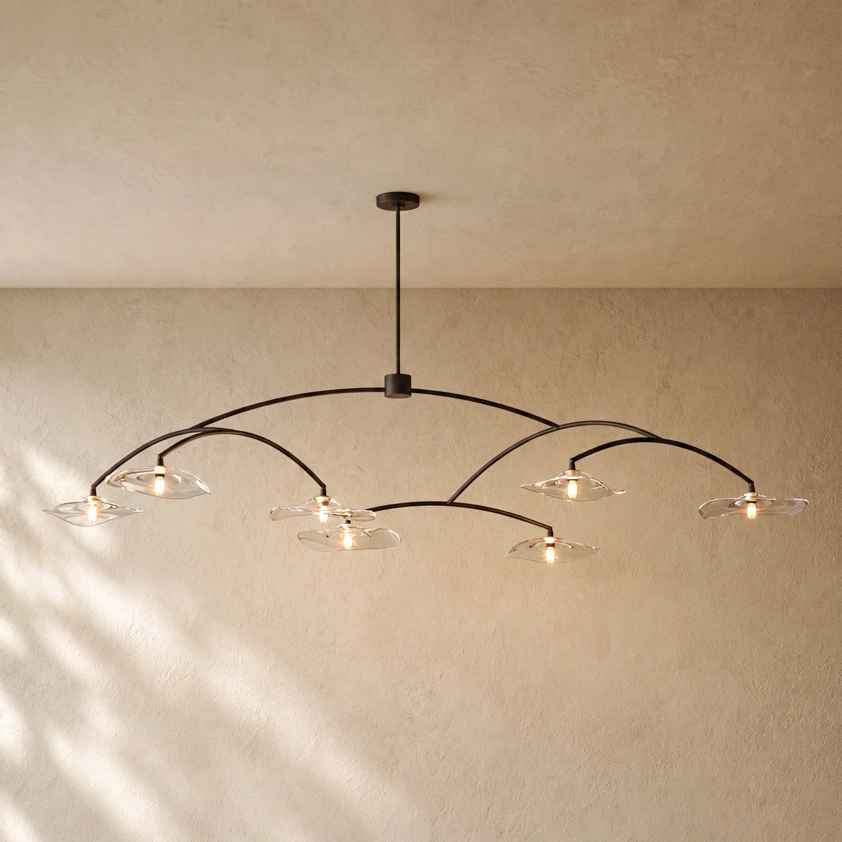 LILY GLASS ROUND CHANDELIER