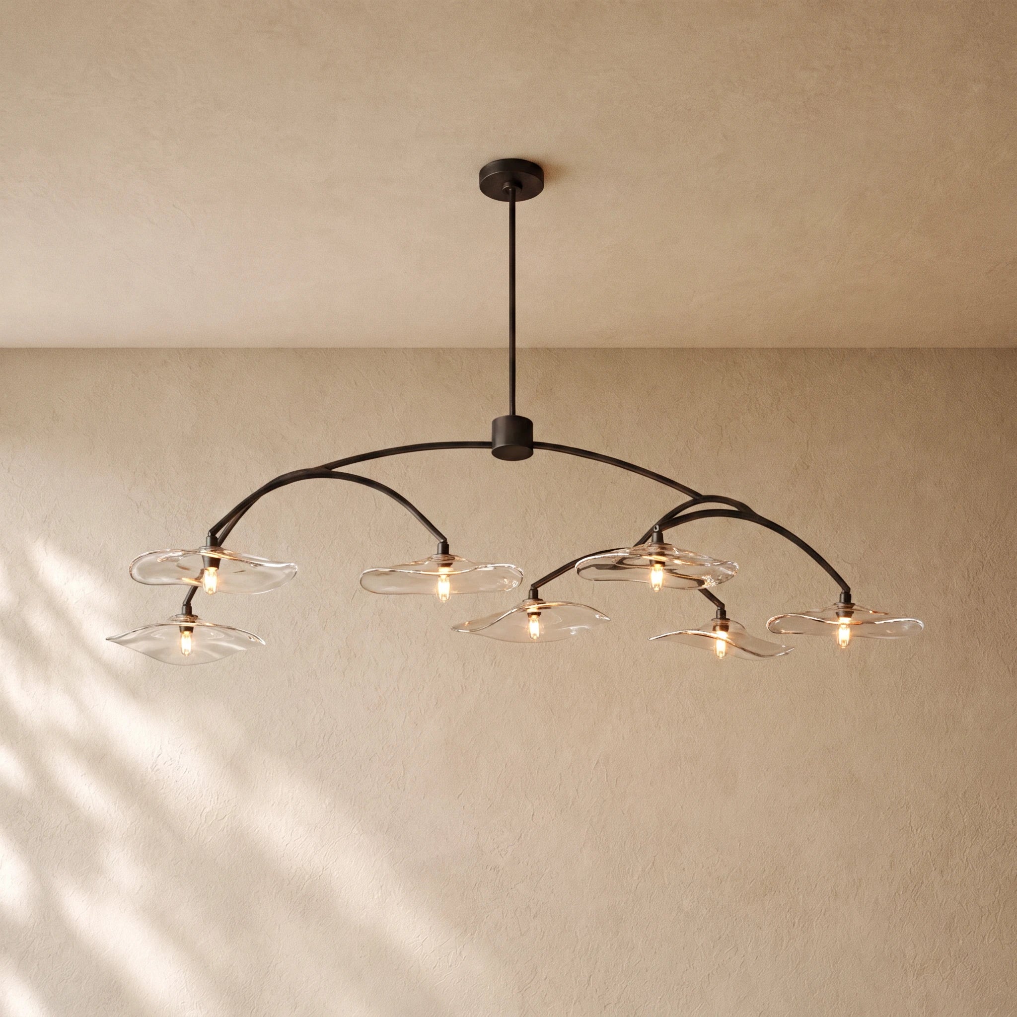 LILY GLASS ROUND CHANDELIER