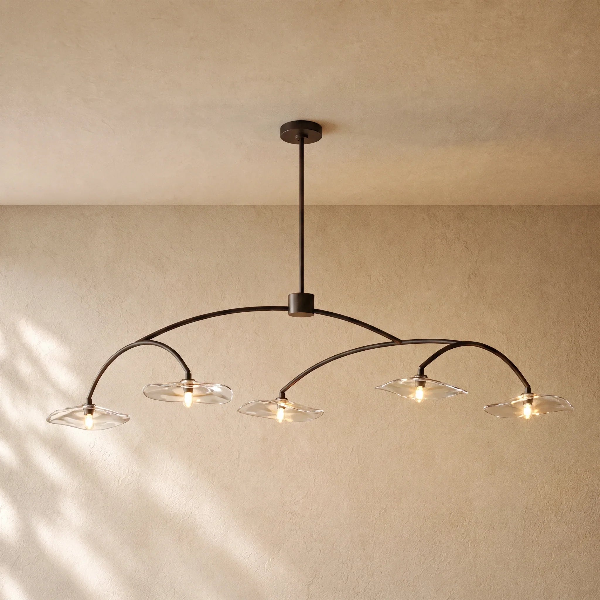 LILY  GLASS LINEAR CHANDELIER