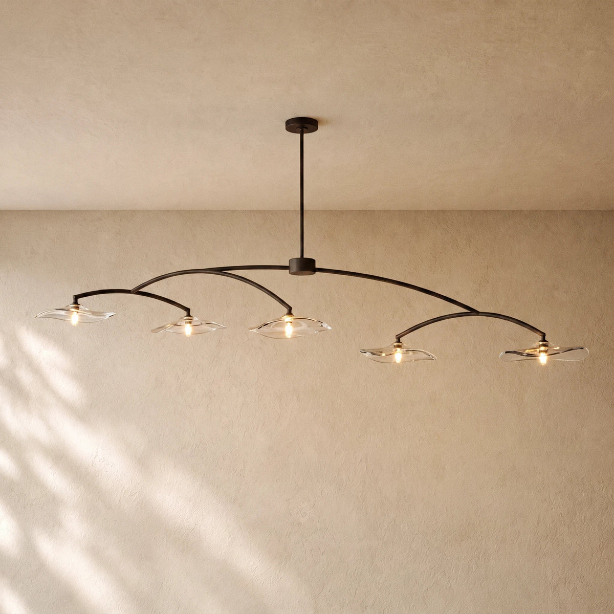 LILY  GLASS LINEAR CHANDELIER