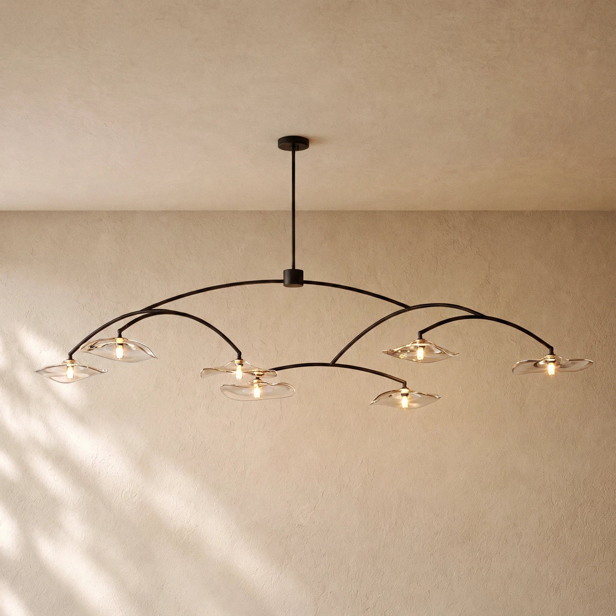 LILY GLASS ROUND CHANDELIER