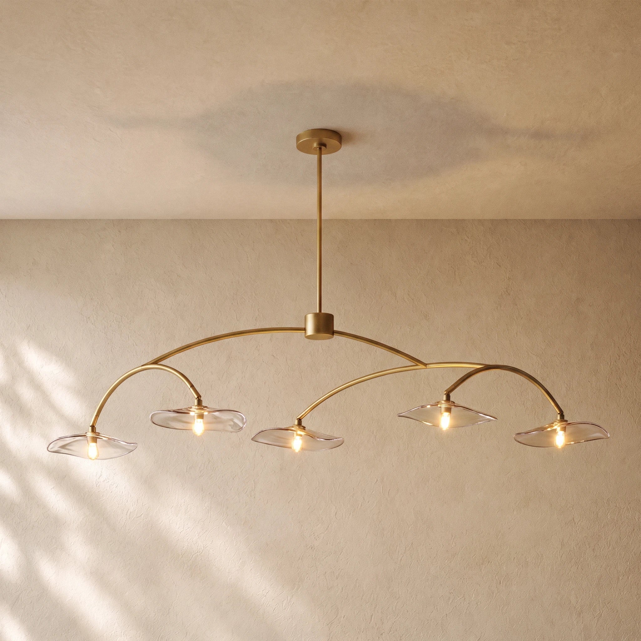 LILY  GLASS LINEAR CHANDELIER