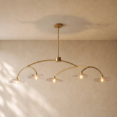 LILY  GLASS LINEAR CHANDELIER