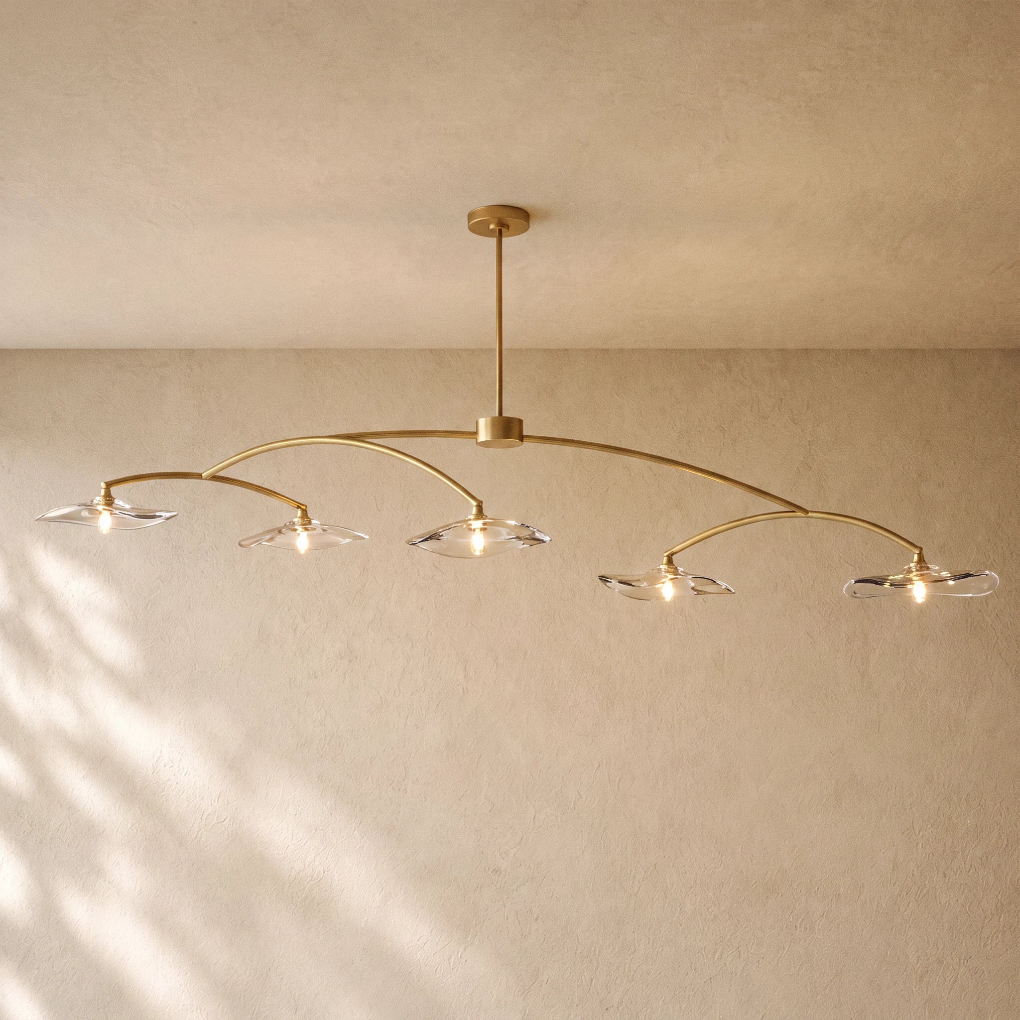 LILY  GLASS LINEAR CHANDELIER