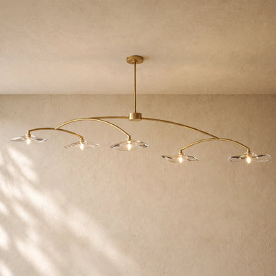 LILY  GLASS LINEAR CHANDELIER