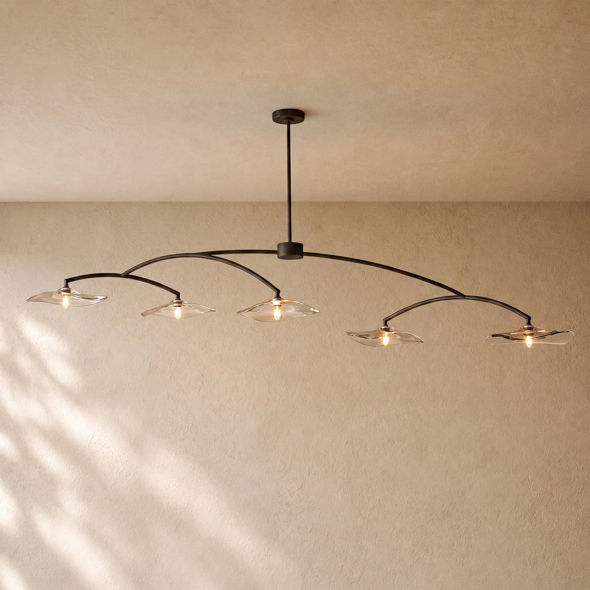 LILY  GLASS LINEAR CHANDELIER