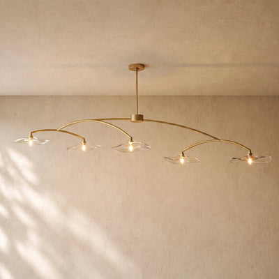 LILY  GLASS LINEAR CHANDELIER