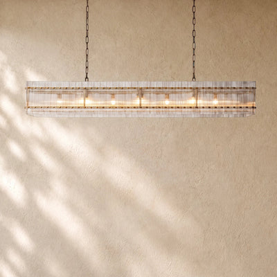 San Marcon Glass Linear Chandelier