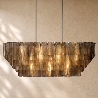 Sirena Glass Rectangular Chandelier