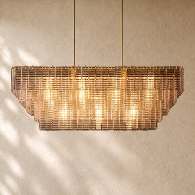 Sirena Glass Rectangular Chandelier