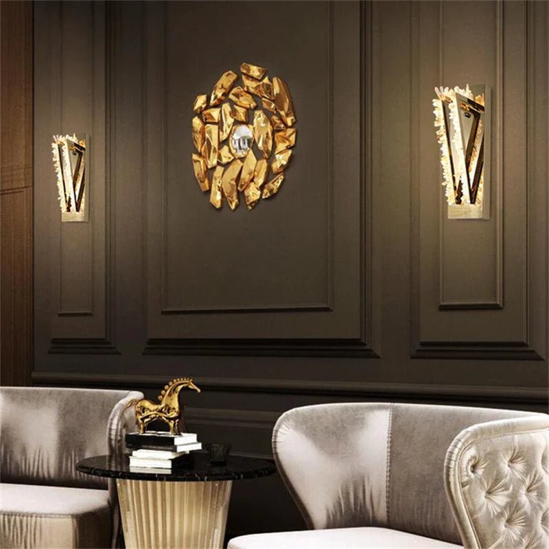 Wesley Modern Rock Crystal Wall Sconce - cyranlamps