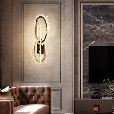 Wesley Modern Rock Crystal Wall Sconce - cyranlamps